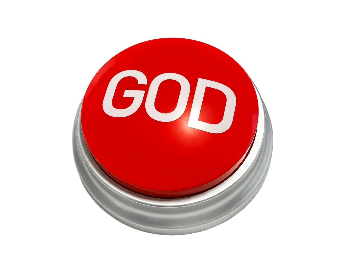 GOD Talking Button™ — large red button